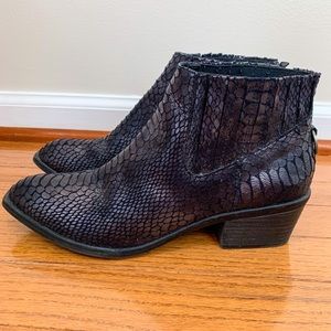 Dolce Vita Snakeskin Booties.
